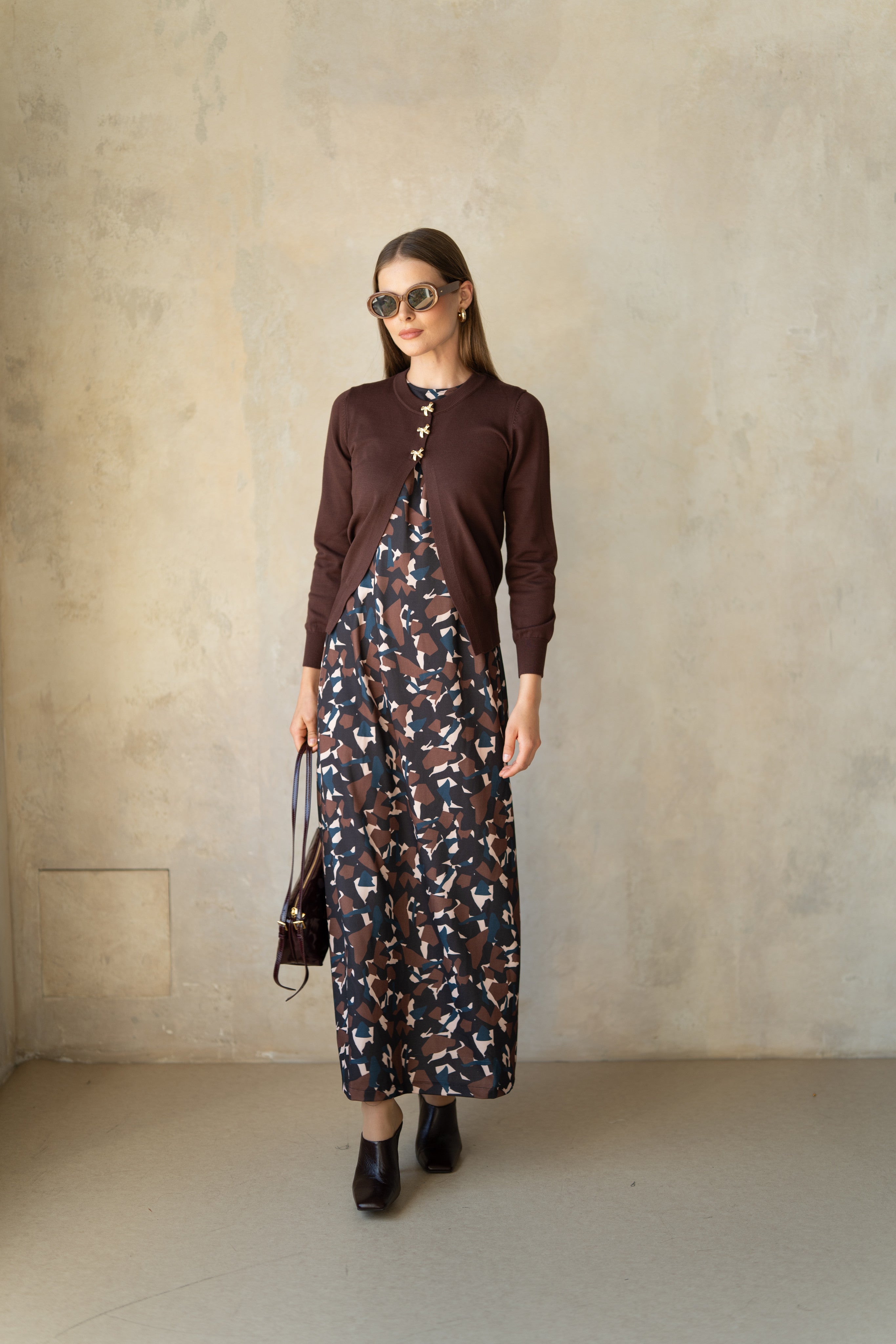 שמלת להב חום